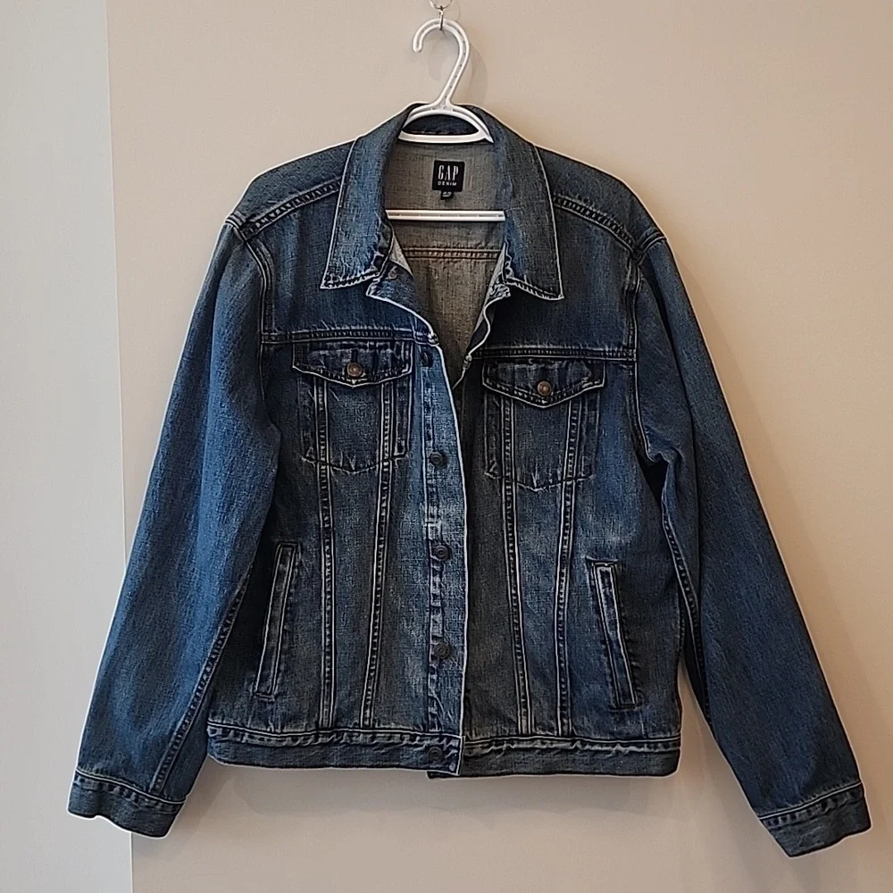 GAP Denim Trucker Jacket XL - Picture 2 of 6